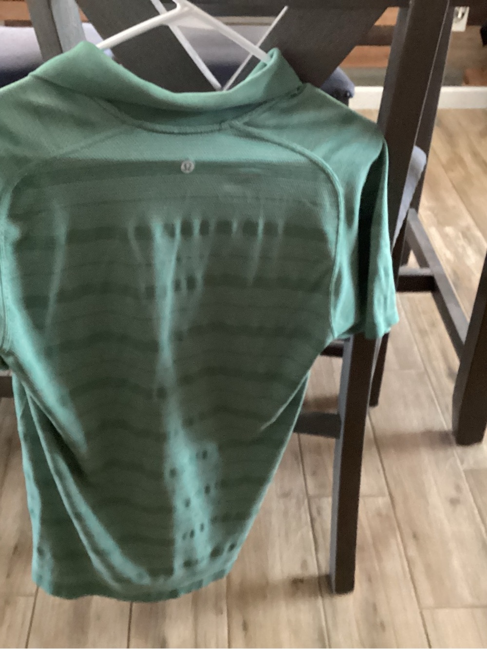 lululemon athletica Men's Green Striped Polo
